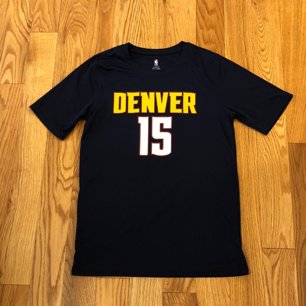 NBA Navy Blue Denver Jokic #15 Youth T Shirt Size Large (14/16)